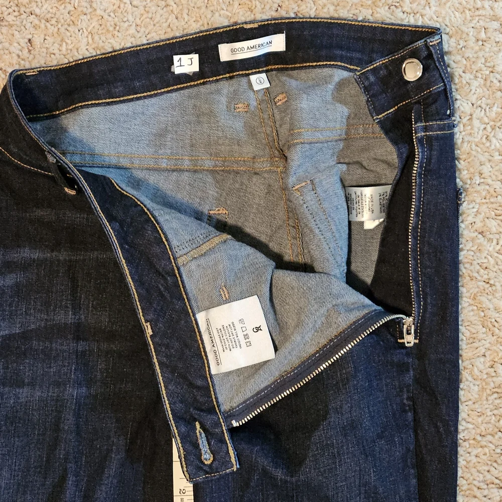 Good American Women's Blue Jeans size 4/27 with side Zipper - Picture 2 of 7